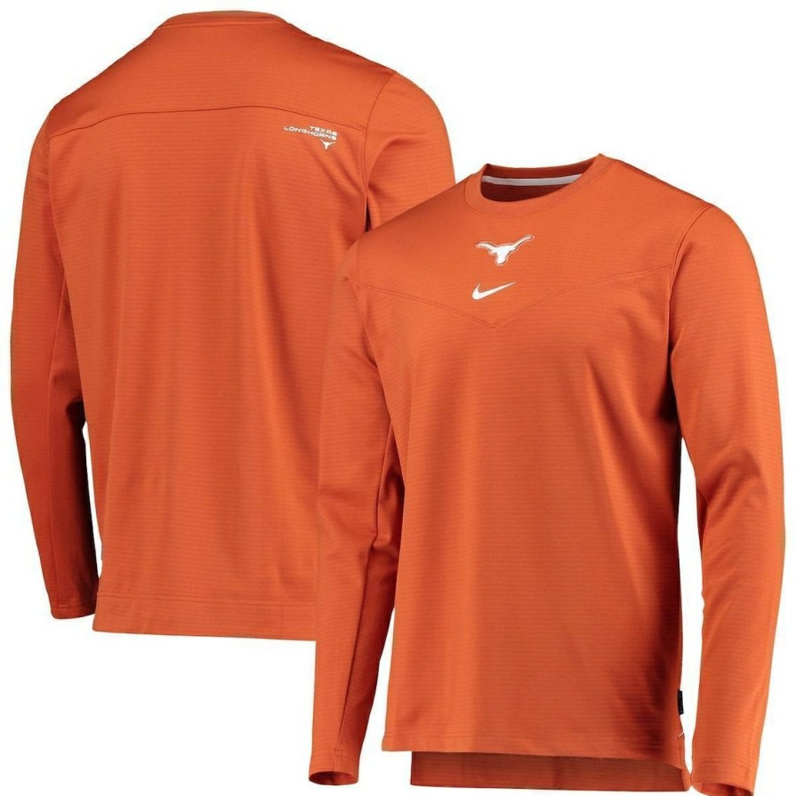 Men'S Clothing * | Best Deal Men'S Nike Texas Texas Longhorns Football Performance Pullover Sweatshirt Orange