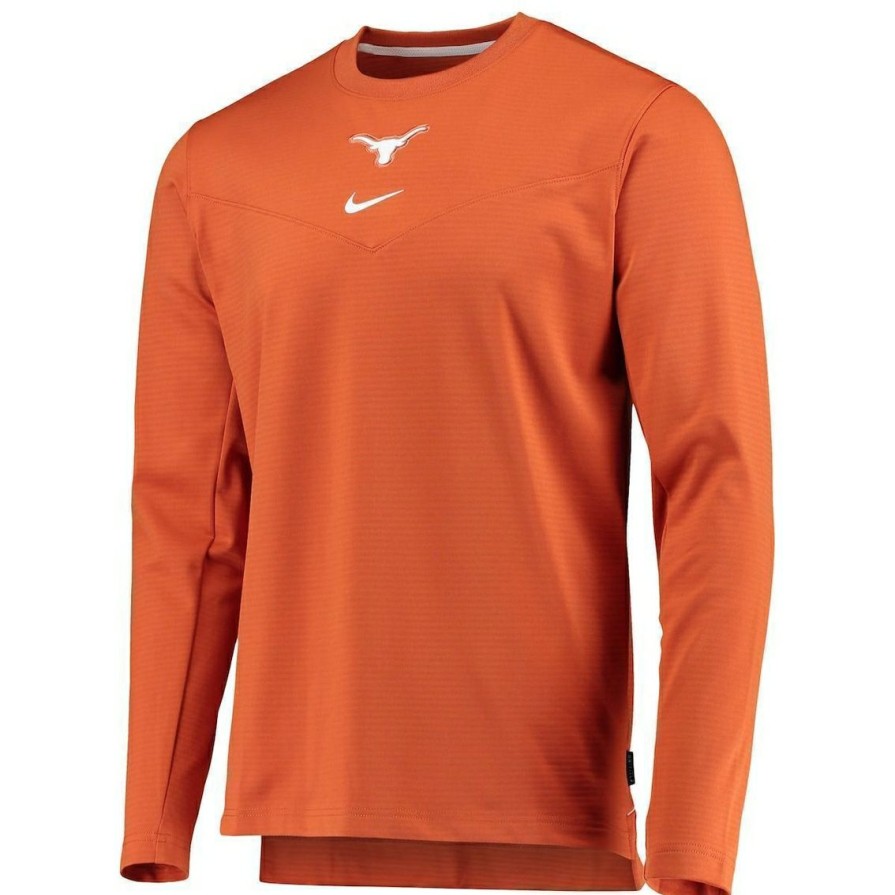 Men'S Clothing * | Best Deal Men'S Nike Texas Texas Longhorns Football Performance Pullover Sweatshirt Orange