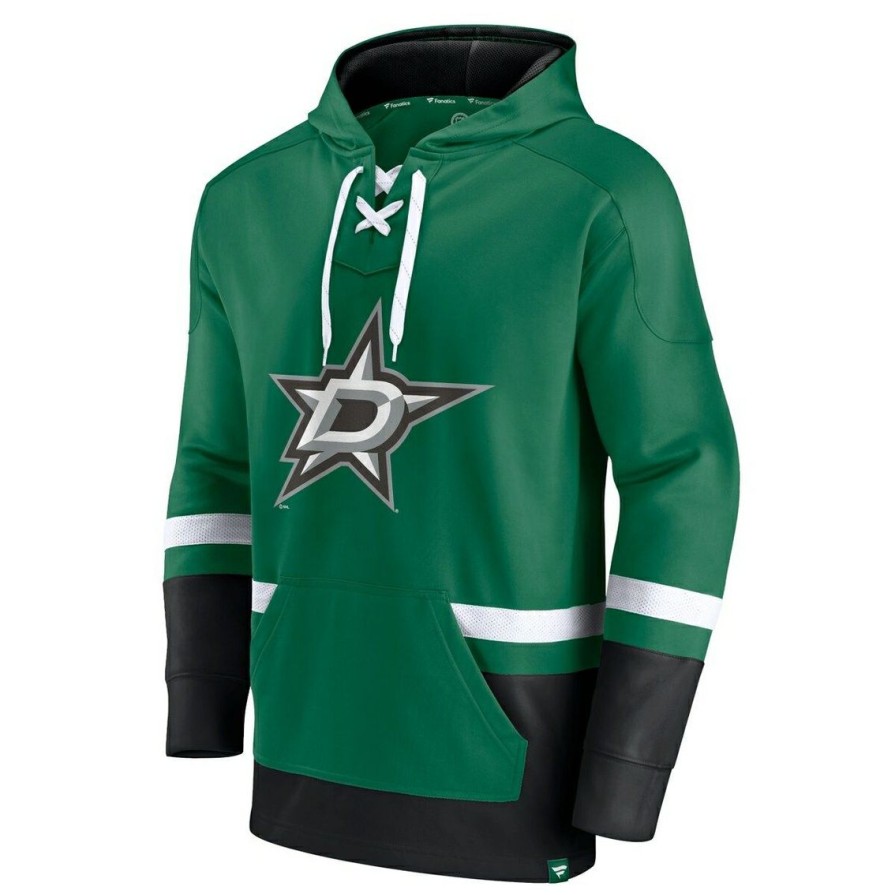 Men'S Clothing * | Deals Men'S Fanatics Branded Kelly Dallas Stars Big & Tall First Battle Power Play Pullover Hoodie Green