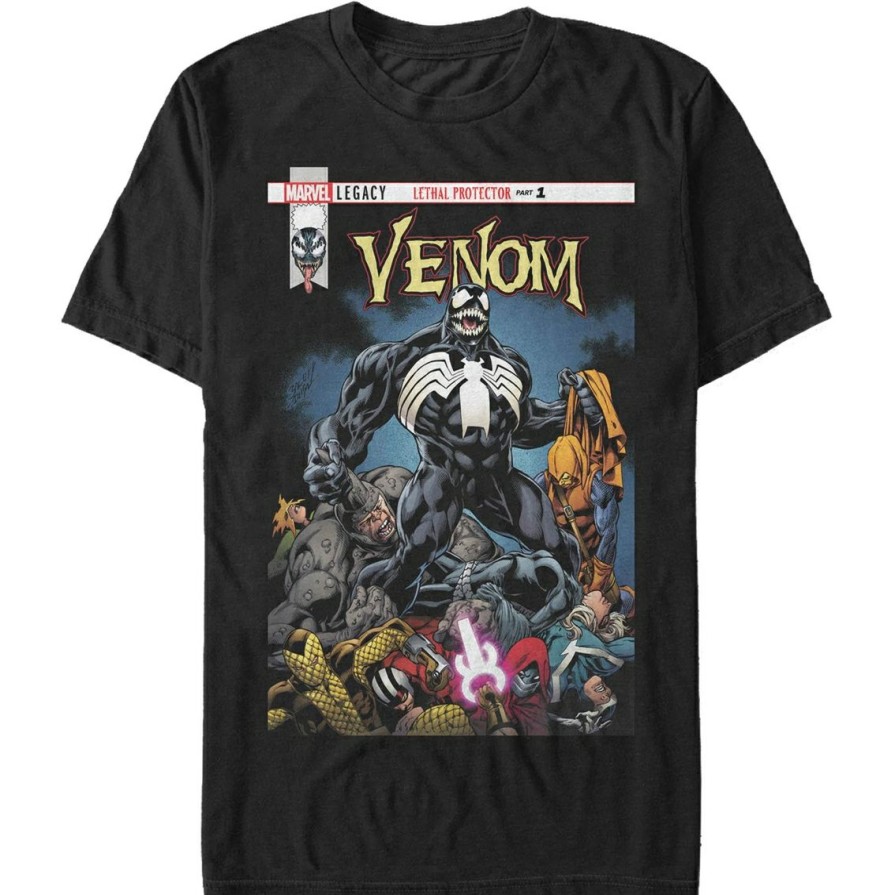 Men'S Clothing * | Promo Mad Engine Mens Marvel Venomized Cover T-Shirt Black