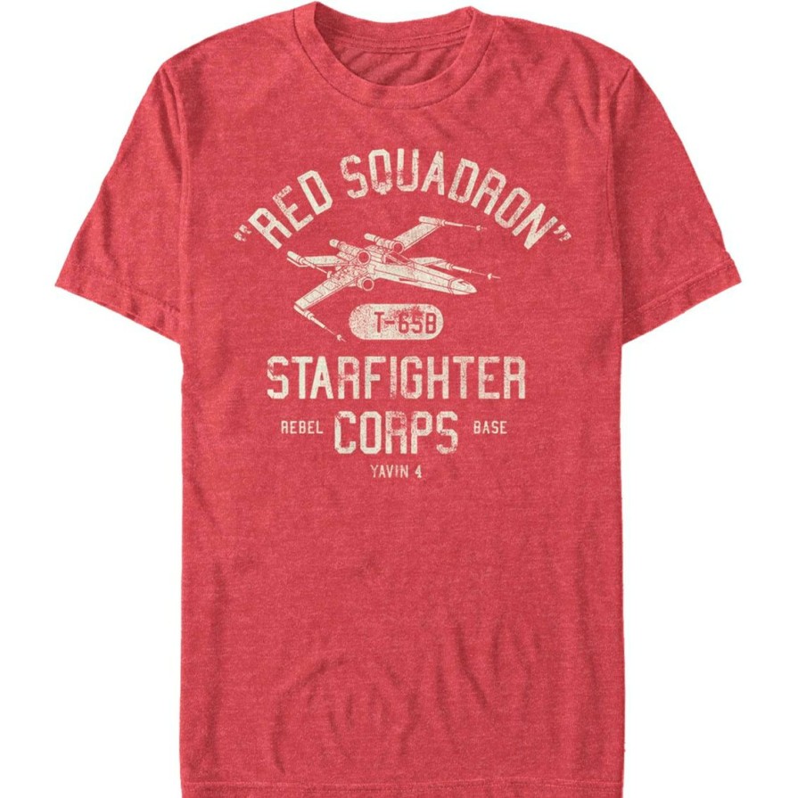 Men'S Clothing * | Best Pirce Mad Engine Mens Star Wars Starfighter Corps T-Shirt Red Htr