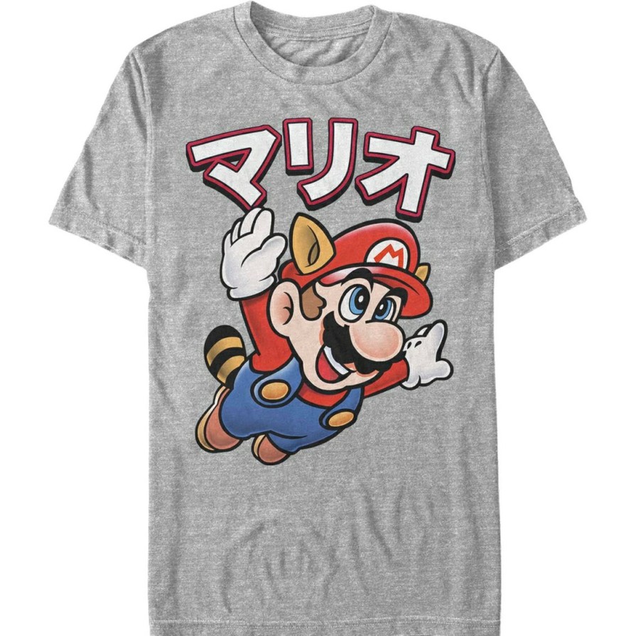 Men'S Clothing * | Outlet Mad Engine Mens Nintendo Mario Away T-Shirt Ath Htr