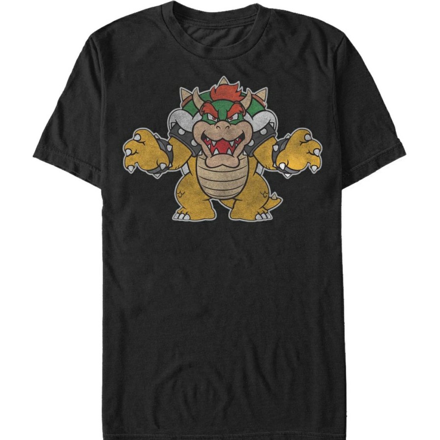 Men'S Clothing * | Cheap Mad Engine Mens Nintendo Just Bowser T-Shirt Black