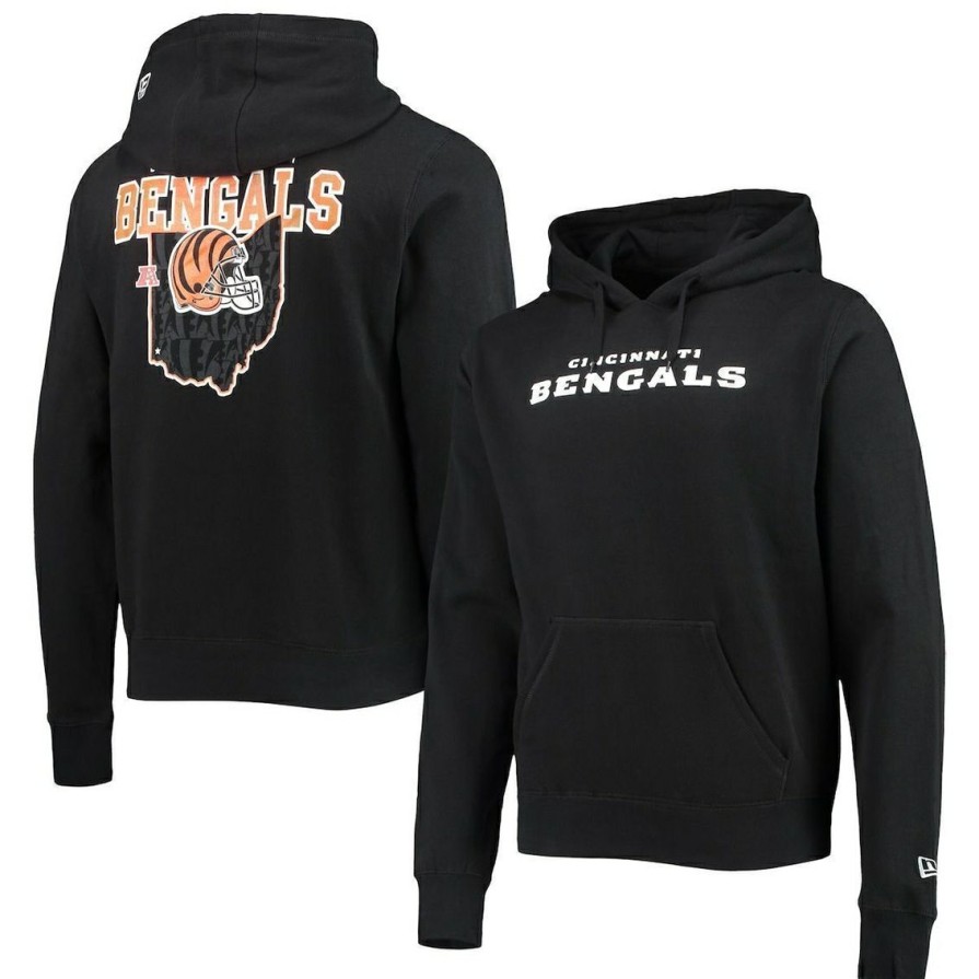 Men'S Clothing * | Buy Men'S New Era Cincinnati Bengals Local Pack Pullover Hoodie Black