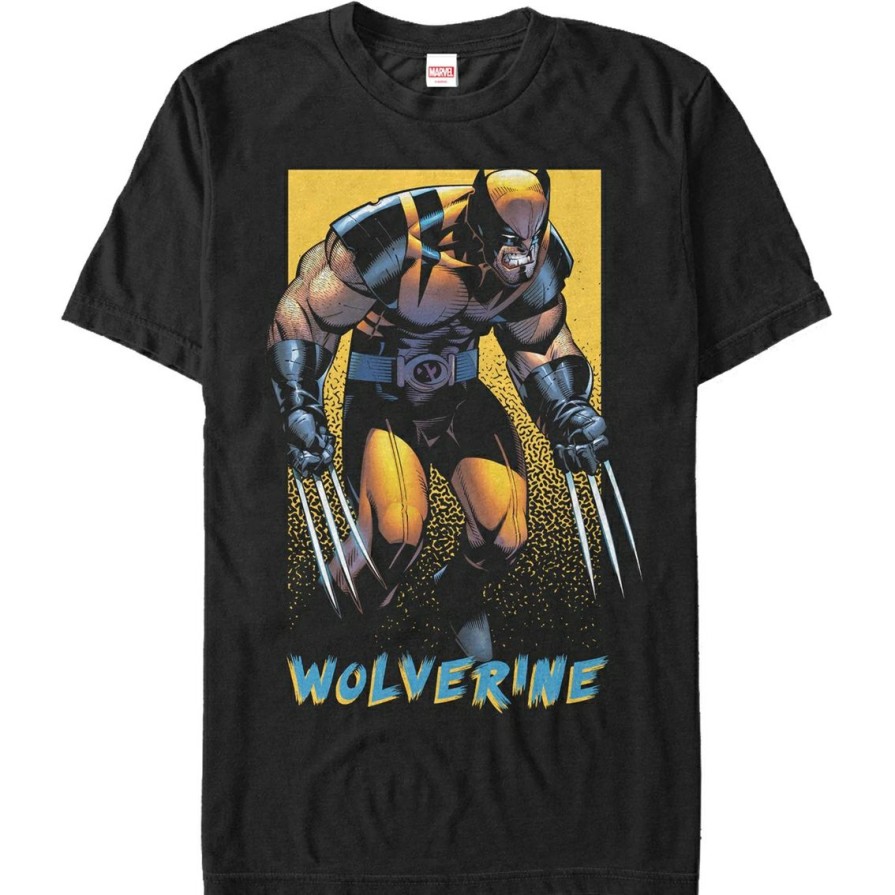 Men'S Clothing * | Cheap Mad Engine Mens Marvel Wolverine Pop T-Shirt Black