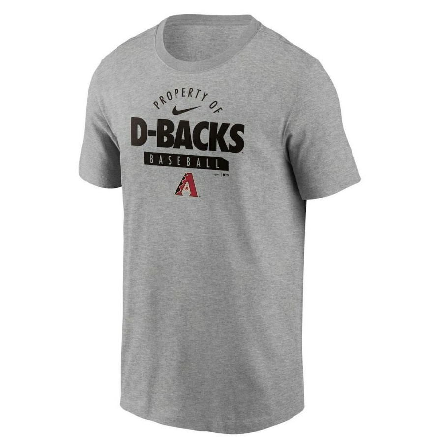 Men'S Clothing * | Brand New Men'S Nike Heathered Arizona Diamondbacks Primetime Property Of Practice T-Shirt Gray