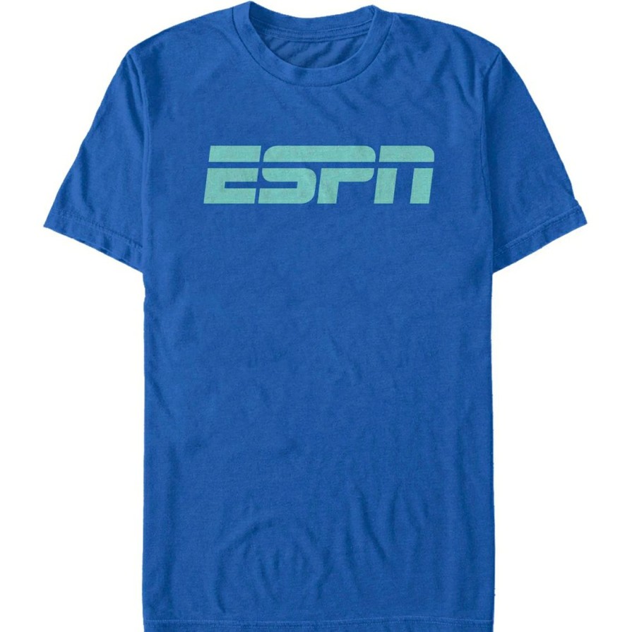 Men'S Clothing * | Promo Mad Engine Mens Espn Black Logo T-Shirt Royal