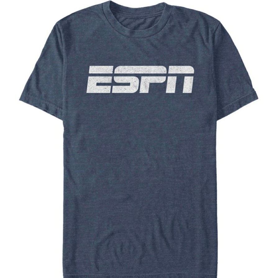 Men'S Clothing * | Cheap Mad Engine Mens Espn White Logo T-Shirt Navy Htr