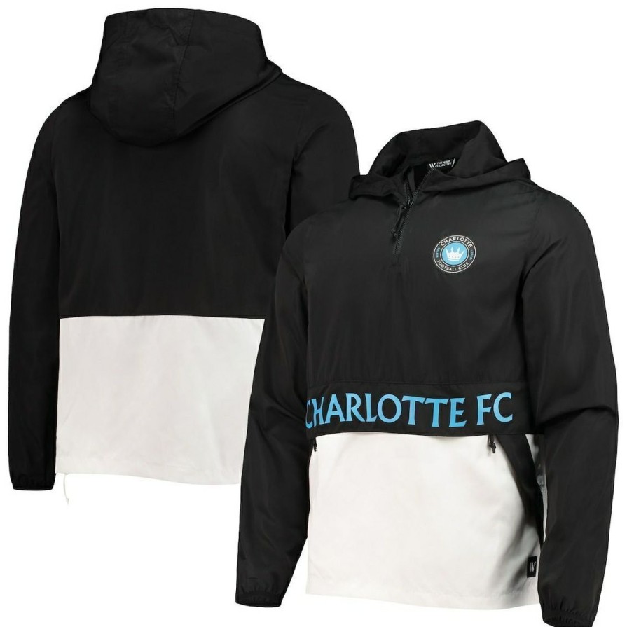 Men'S Clothing * | Cheapest Men'S The Wild Collective Charlotte Fc Anorak Quarter-Zip Jacket Black