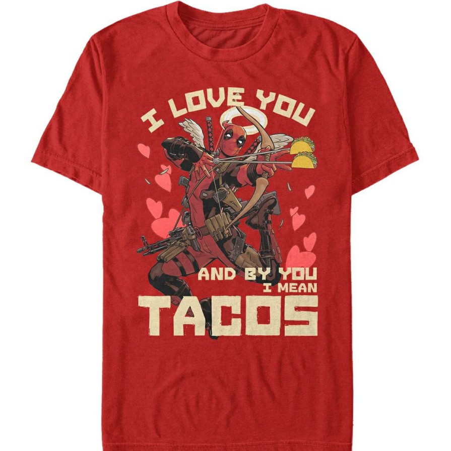 Men'S Clothing * | Top 10 Mad Engine Mens Marvel Taco Love T-Shirt Red