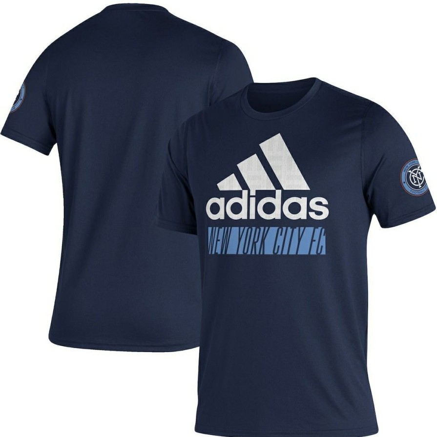 Men'S Clothing * | Promo Men'S Adidas New York City Fc Creator Vintage Aeroready T-Shirt Navy