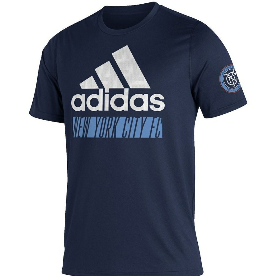 Men'S Clothing * | Promo Men'S Adidas New York City Fc Creator Vintage Aeroready T-Shirt Navy