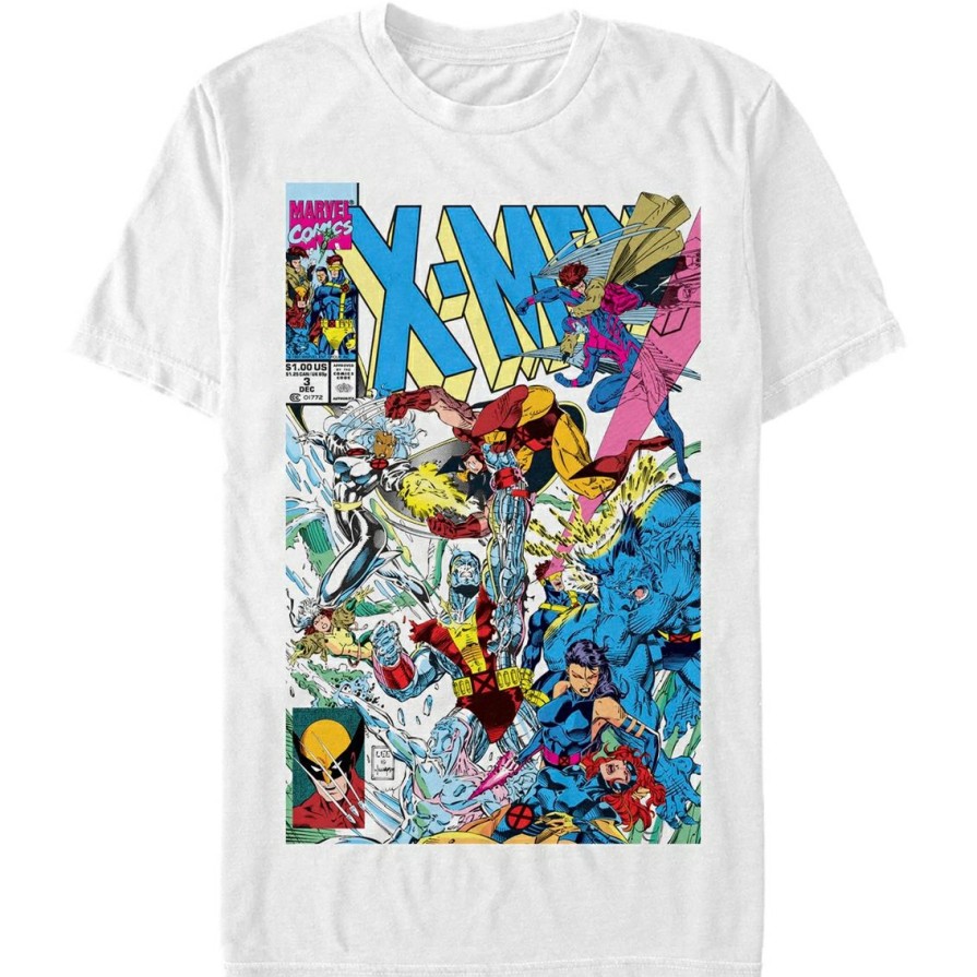 Men'S Clothing * | Brand New Mad Engine Mens Marvel Blast Comic Cover T-Shirt White