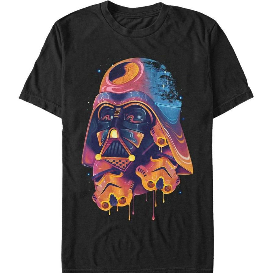 Men'S Clothing * | Wholesale Mad Engine Mens Star Wars Color Melted Vader T-Shirt Black