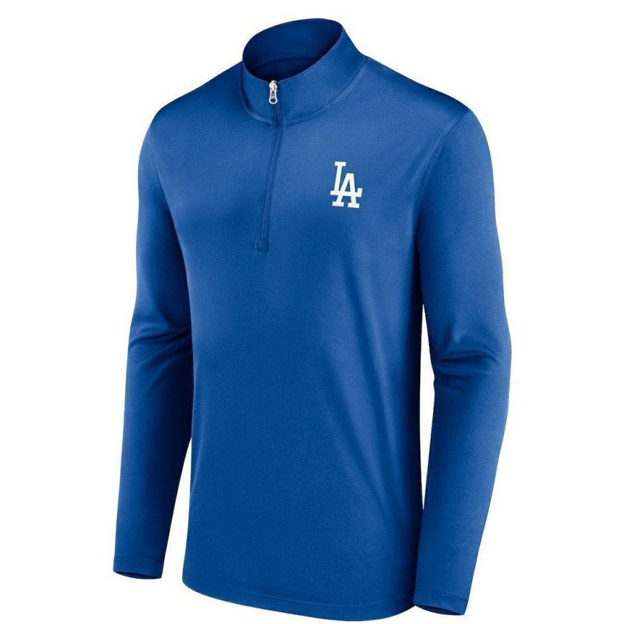 Men'S Clothing * | Buy Men'S Fanatics Branded Los Angeles Dodgers Underdog Mindset Quarter-Zip Jacket Royal