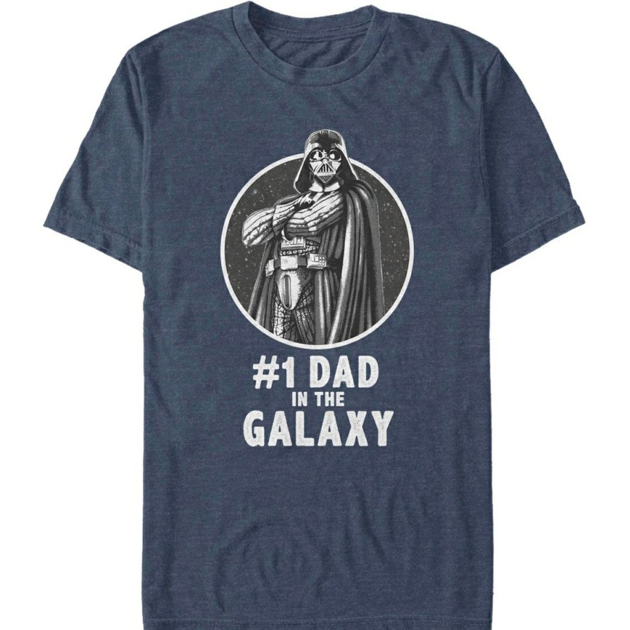 Men'S Clothing * | Hot Sale Mad Engine Mens Star Wars Number One Dad T-Shirt Navy Htr