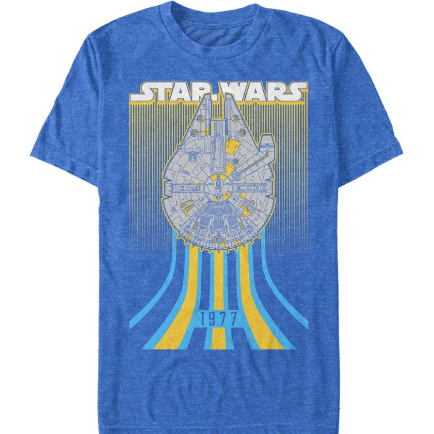 Men'S Clothing * | New Mad Engine Mens Star Wars Falcon_Speed T-Shirt Roy Htr