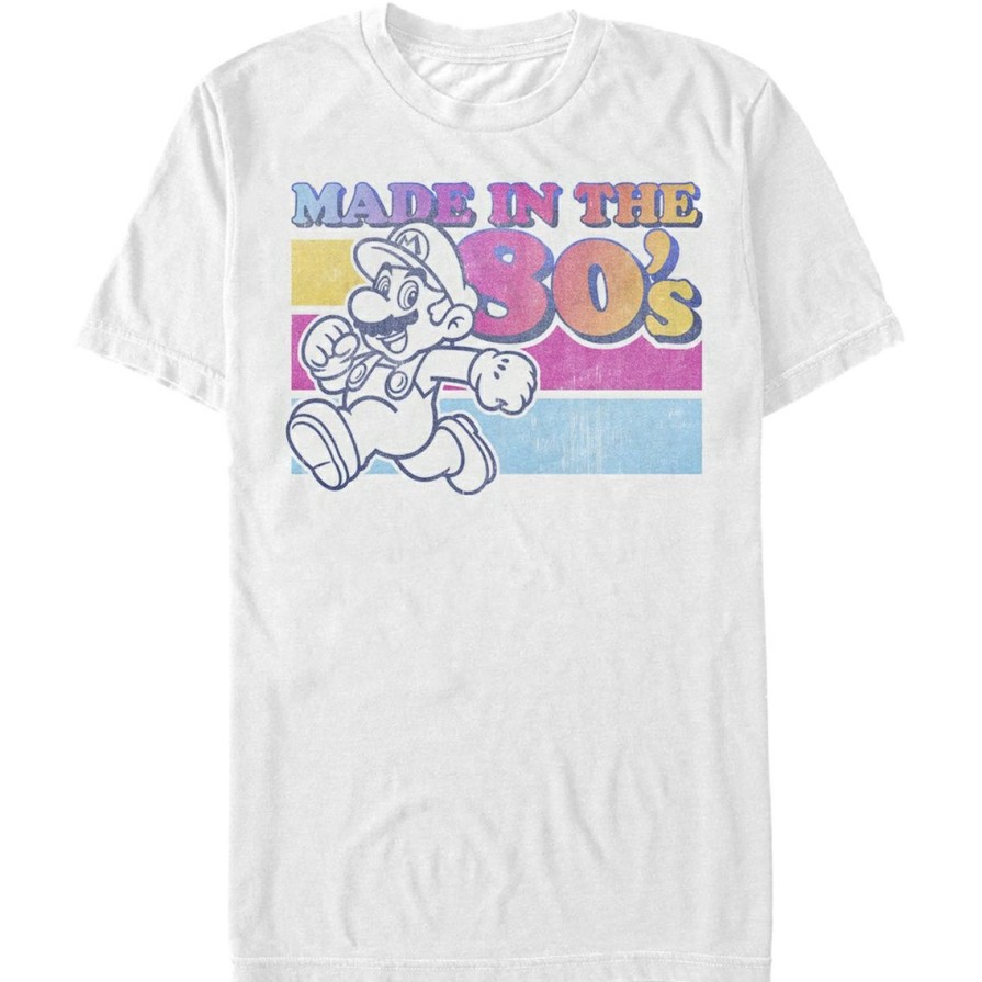 Men'S Clothing * | Discount Mad Engine Mens Nintendo Handmade T-Shirt White