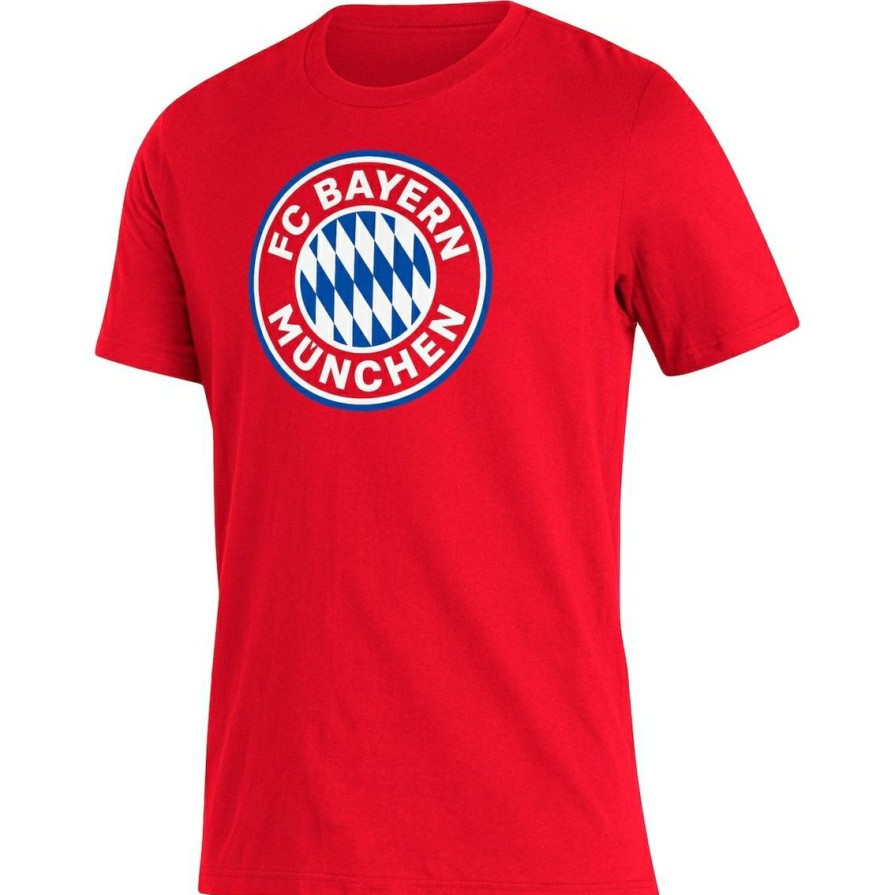 Men'S Clothing * | Wholesale Men'S Adidas Bayern Munich Three-Stripe T-Shirt Red