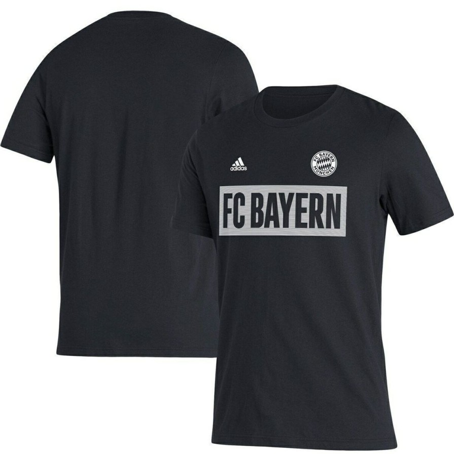 Men'S Clothing * | Promo Men'S Adidas Bayern Munich Box T-Shirt Black