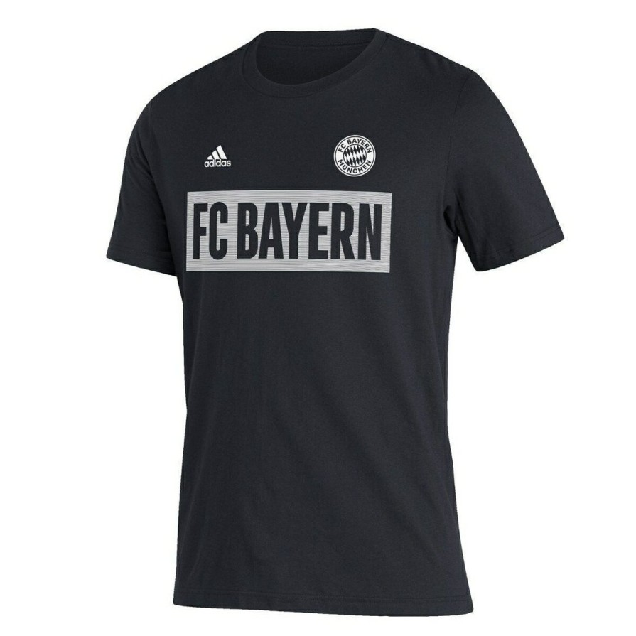 Men'S Clothing * | Promo Men'S Adidas Bayern Munich Box T-Shirt Black