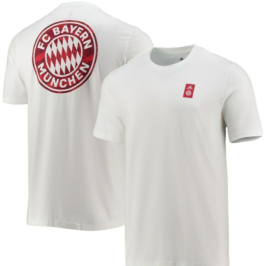 Men'S Clothing * | Best Sale Men'S Adidas Bayern Munich Street Graphic T-Shirt White