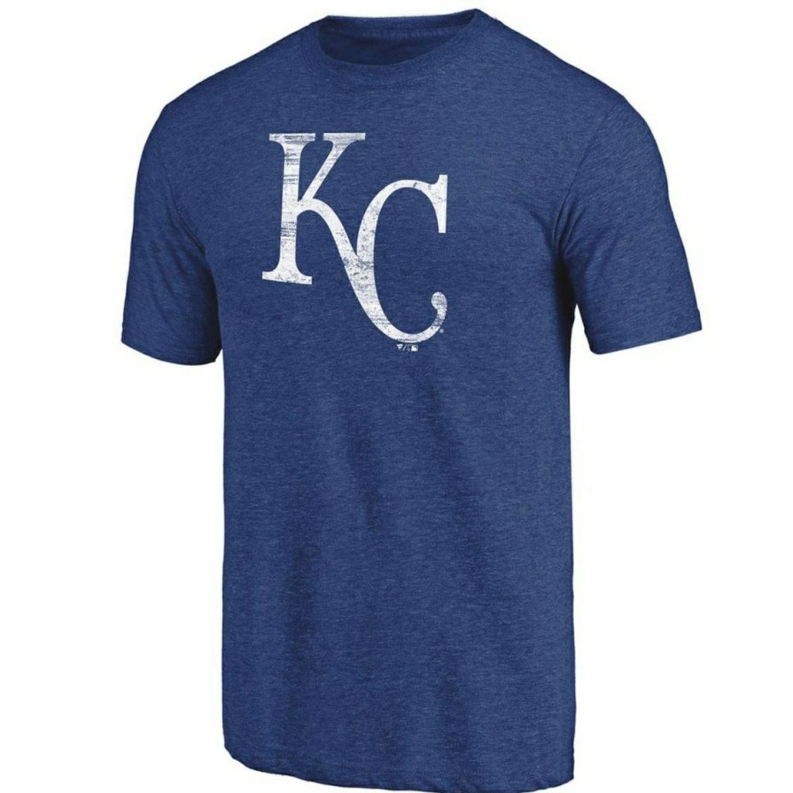 Men'S Clothing * | Top 10 Men'S Fanatics Branded Kansas City S Weathered Official Logo Tri-Blend T-Shirt Royal