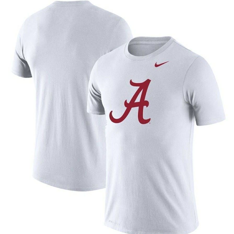 Men'S Clothing * | Brand New Men'S Nike Alabama Crimson Tide School Logo Legend Performance T-Shirt White