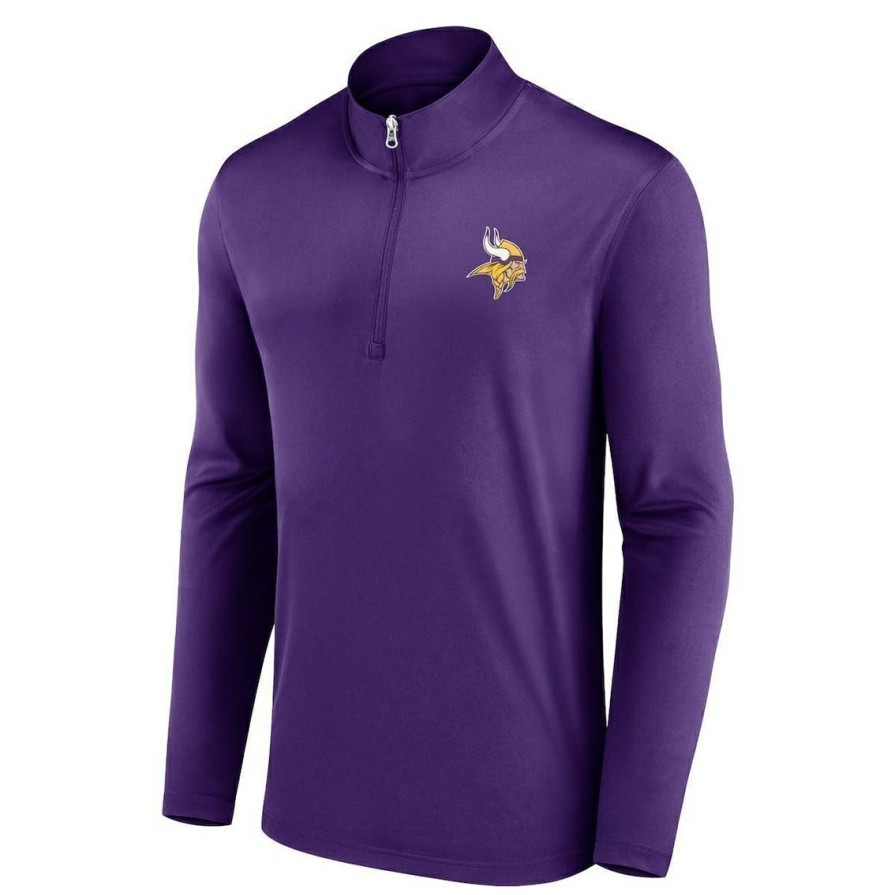 Men'S Clothing * | Hot Sale Men'S Fanatics Branded Minnesota Vikings Underdog Quarter-Zip Jacket Purple