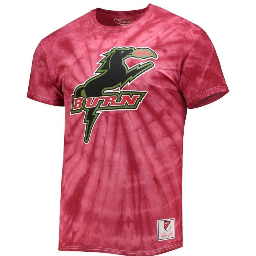 Men'S Clothing * | New Men'S Mitchell & Ness Dallas Burn Since '96 Tie-Dye T-Shirt Red