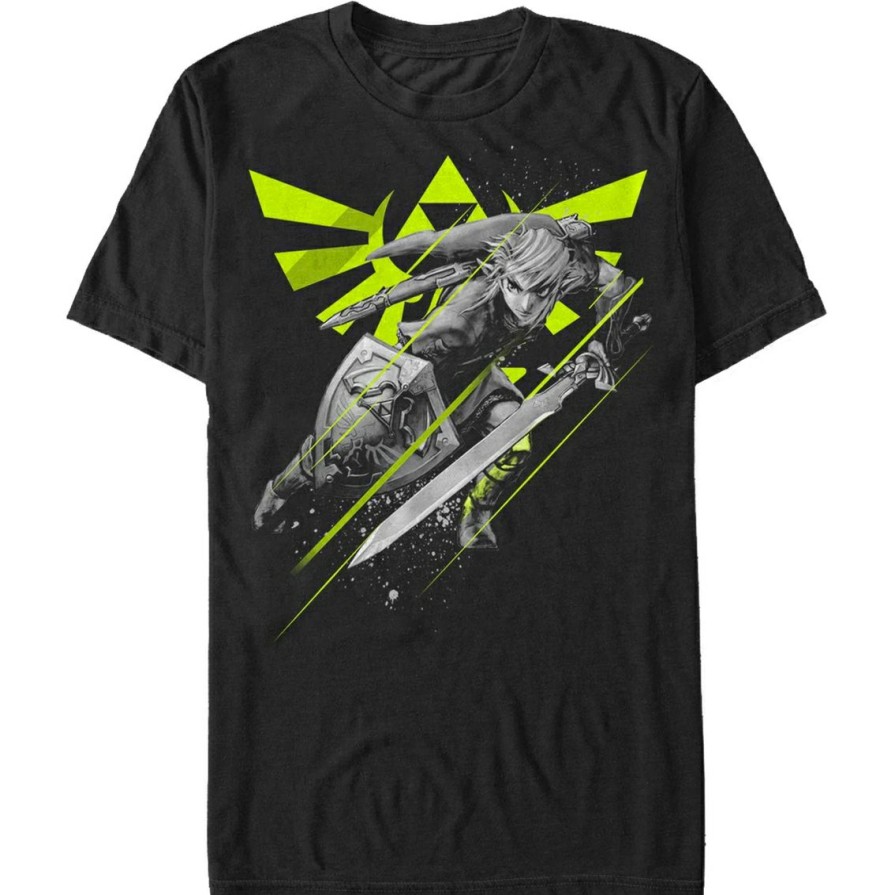 Men'S Clothing * | Promo Mad Engine Mens Nintendo Hyper Link T-Shirt Black