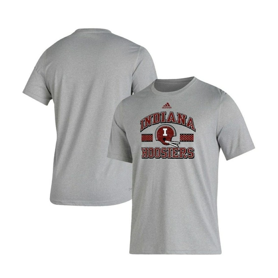 Men'S Clothing * | Coupon Men'S Adidas Heathered Indiana Hoosiers 90S Strategy Game Creator T-Shirt