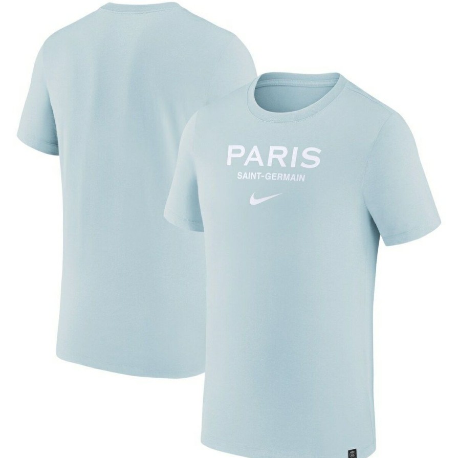 Men'S Clothing * | Best Reviews Of Men'S Nike Light Paris Saint-Germain Swoosh T-Shirt Blue