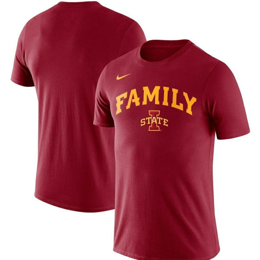 Men'S Clothing * | Best Deal Men'S Nike Iowa State Cyclones Family T-Shirt Cardinal