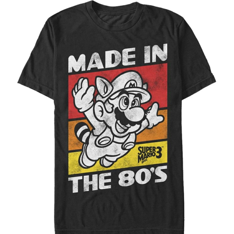 Men'S Clothing * | Outlet Mad Engine Mens Nintendo The Friendly Skies T-Shirt Black