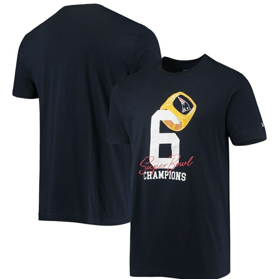 Men'S Clothing * | Best Pirce Men'S New Era New England Patriots Local Count The Rings T-Shirt Navy