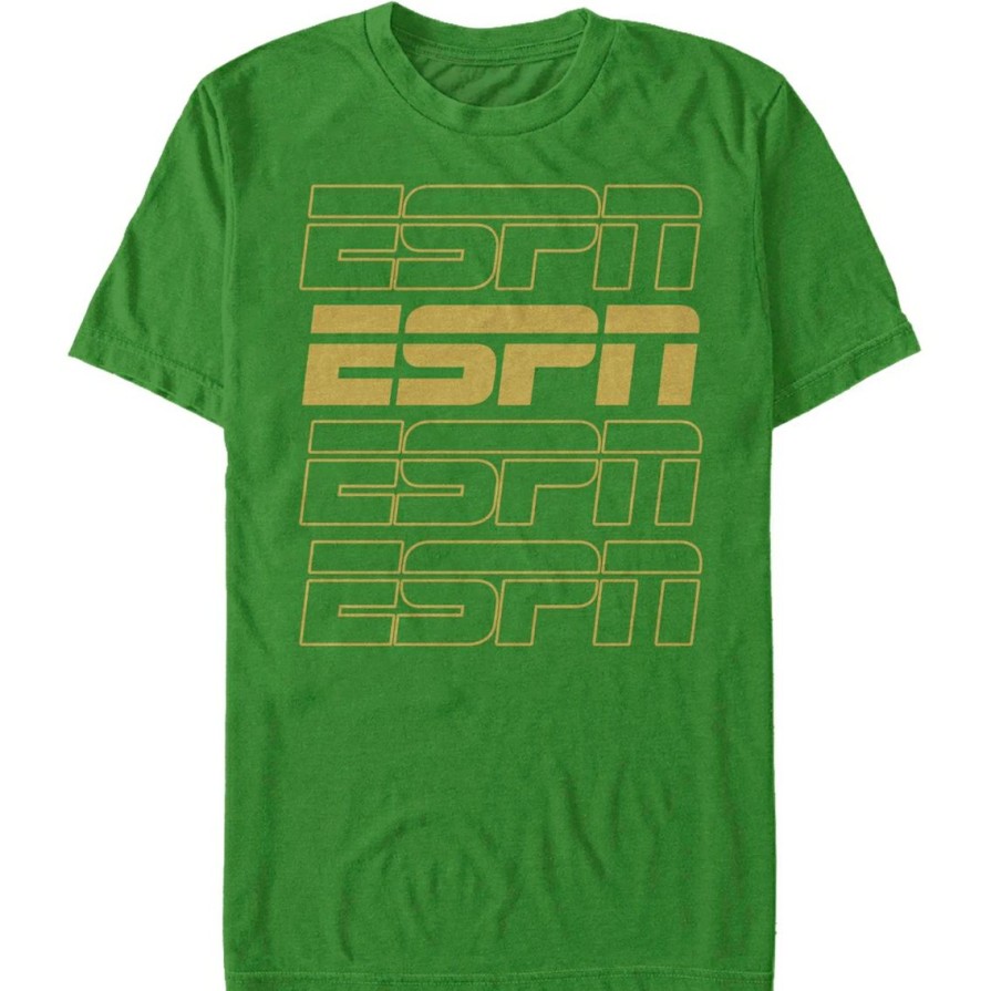 Men'S Clothing * | Brand New Mad Engine Mens Espn Stroke Stack Espn T-Shirt Kelly