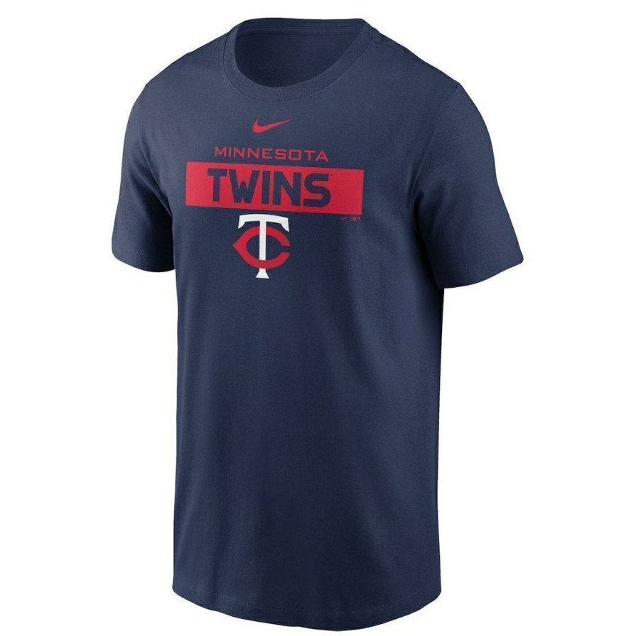 Men'S Clothing * | New Men'S Nike Minnesota Twins Team T-Shirt Navy