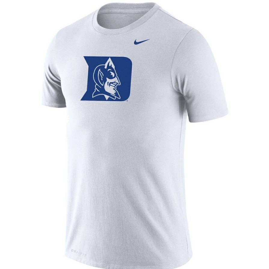 Men'S Clothing * | Buy Men'S Nike Duke Blue Devils School Logo Legend Performance T-Shirt White