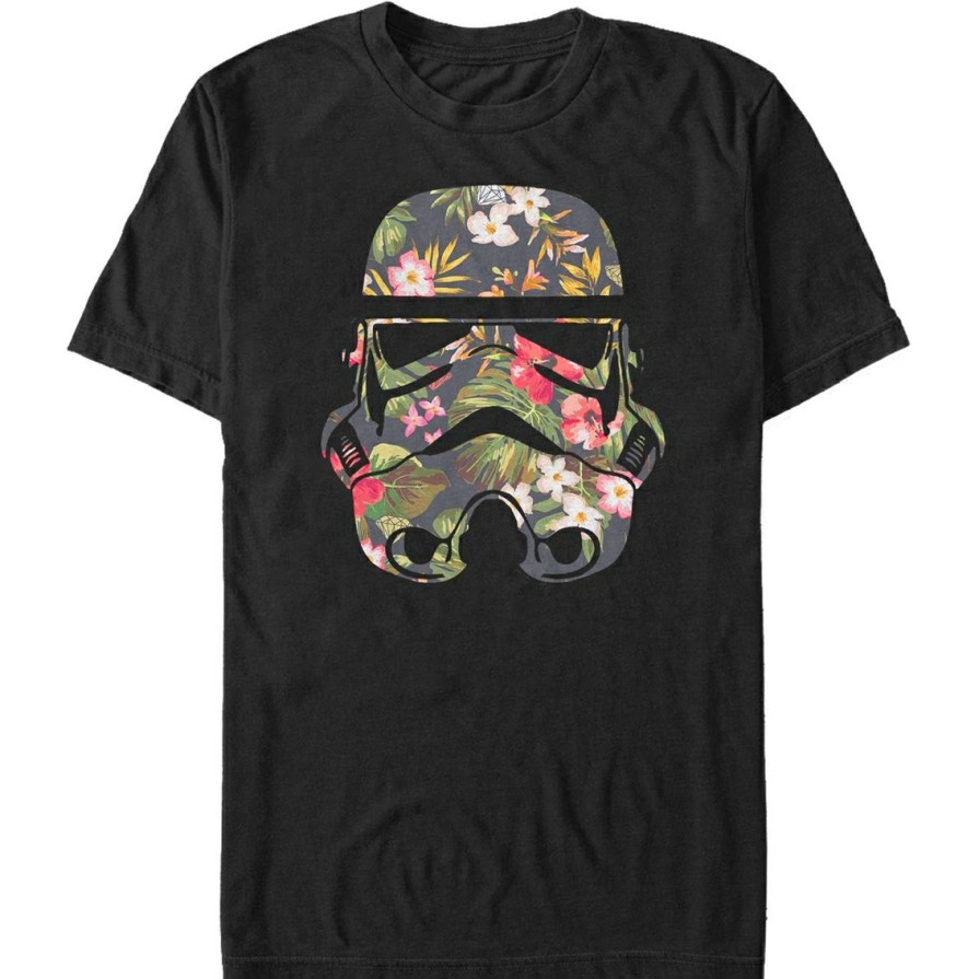 Men'S Clothing * | Outlet Mad Engine Mens Star Wars Storm Flowers T-Shirt Black