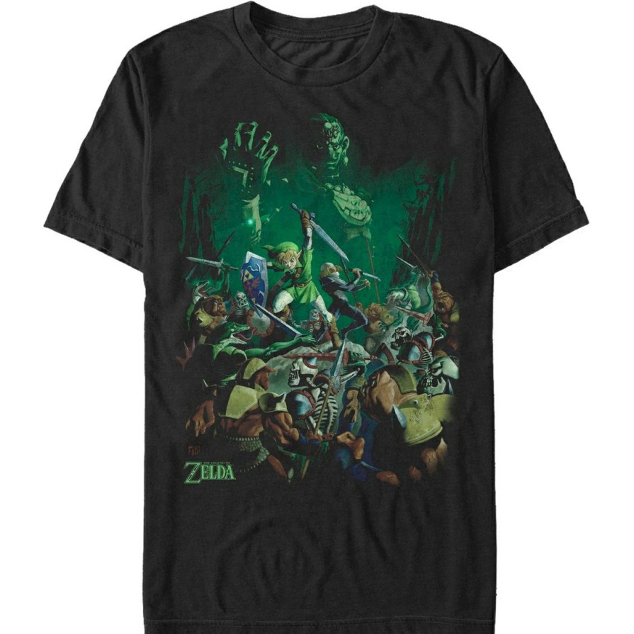 Men'S Clothing * | Flash Sale Mad Engine Mens Nintendo Ganon'S Hyrule T-Shirt Black