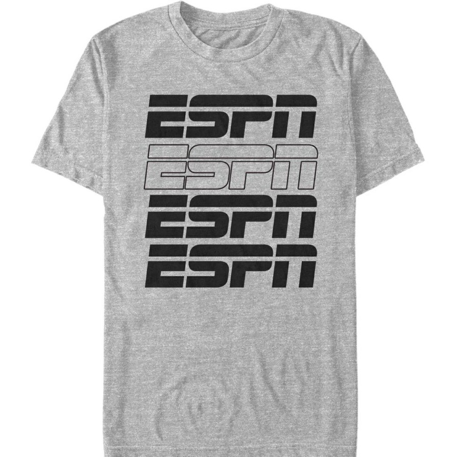 Men'S Clothing * | Buy Mad Engine Mens Espn Filled Stack Espn T-Shirt Ath Htr