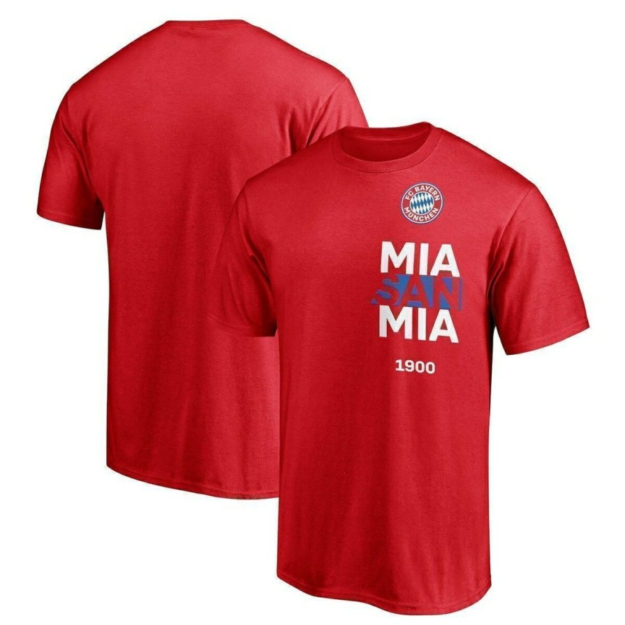 Men'S Clothing * | Buy Men'S Fanatics Branded Bayern Munich Mia San Mia T-Shirt Red