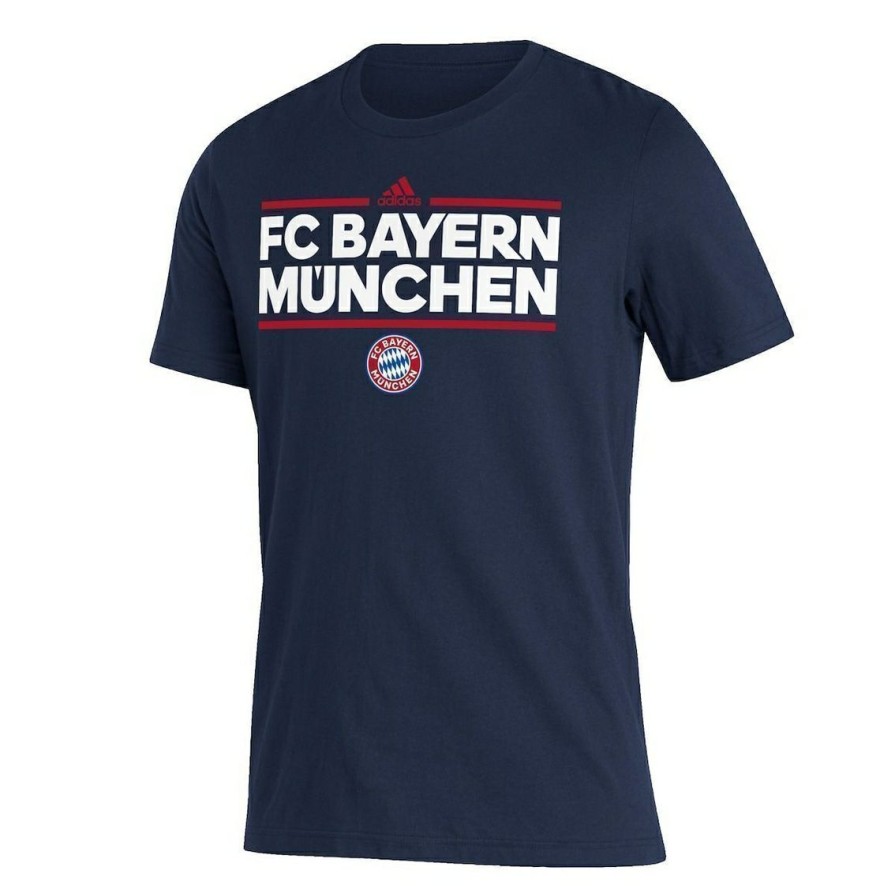 Men'S Clothing * | Deals Men'S Adidas Bayern Munich Lockup T-Shirt Navy