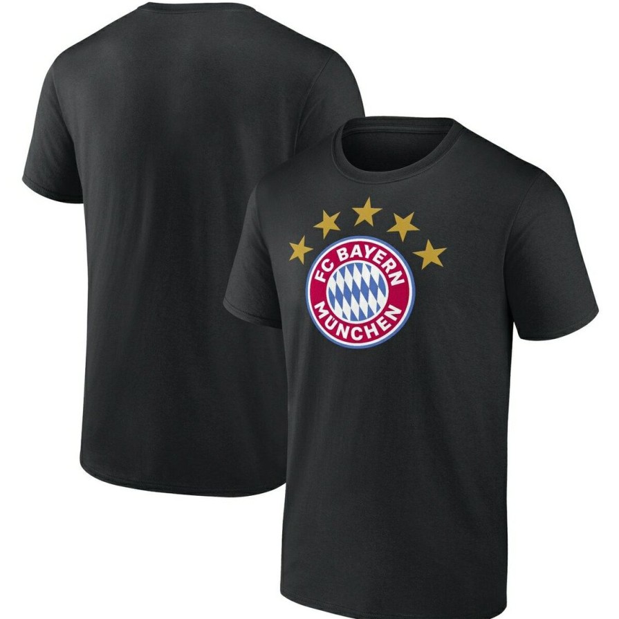 Men'S Clothing * | Brand New Men'S Fanatics Branded Bayern Munich 5-Star Crest T-Shirt Black