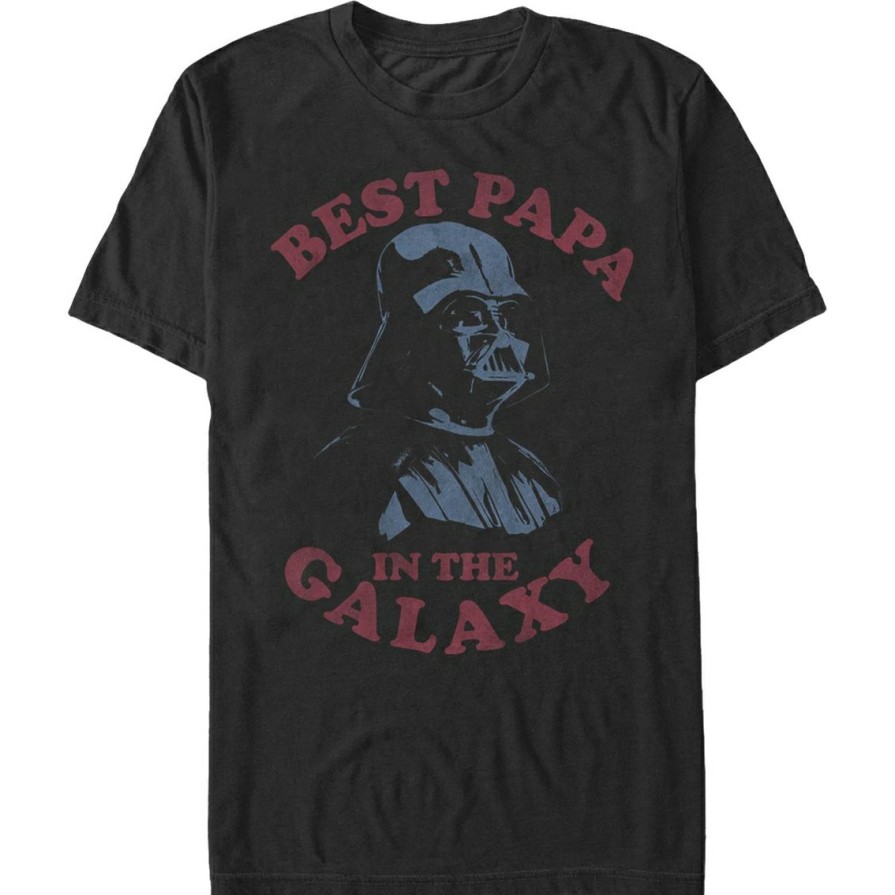 Men'S Clothing * | Cheap Mad Engine Mens Star Wars Best Papa T-Shirt Black