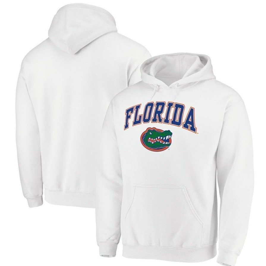 Men'S Clothing * | Best Deal Men'S Fanatics Branded Florida Gators Campus Logo Pullover Hoodie White