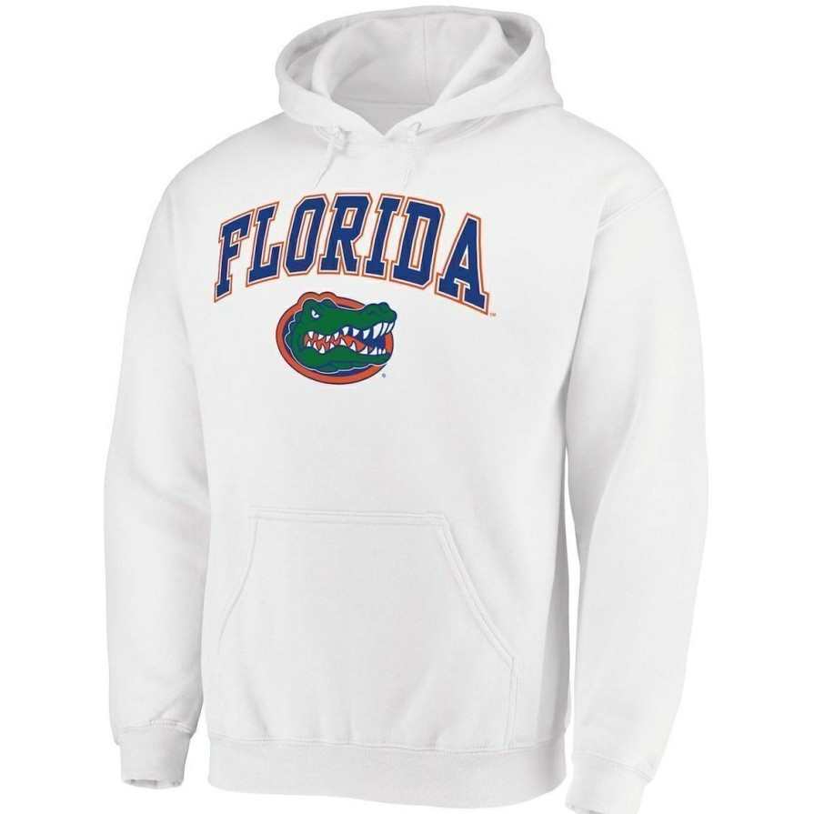 Men'S Clothing * | Best Deal Men'S Fanatics Branded Florida Gators Campus Logo Pullover Hoodie White