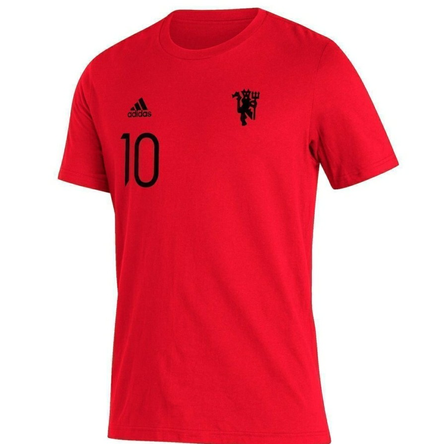 Men'S Clothing * | New Men'S Adidas Marcus Rashford Manchester United Name & Number Amplifier T-Shirt Red