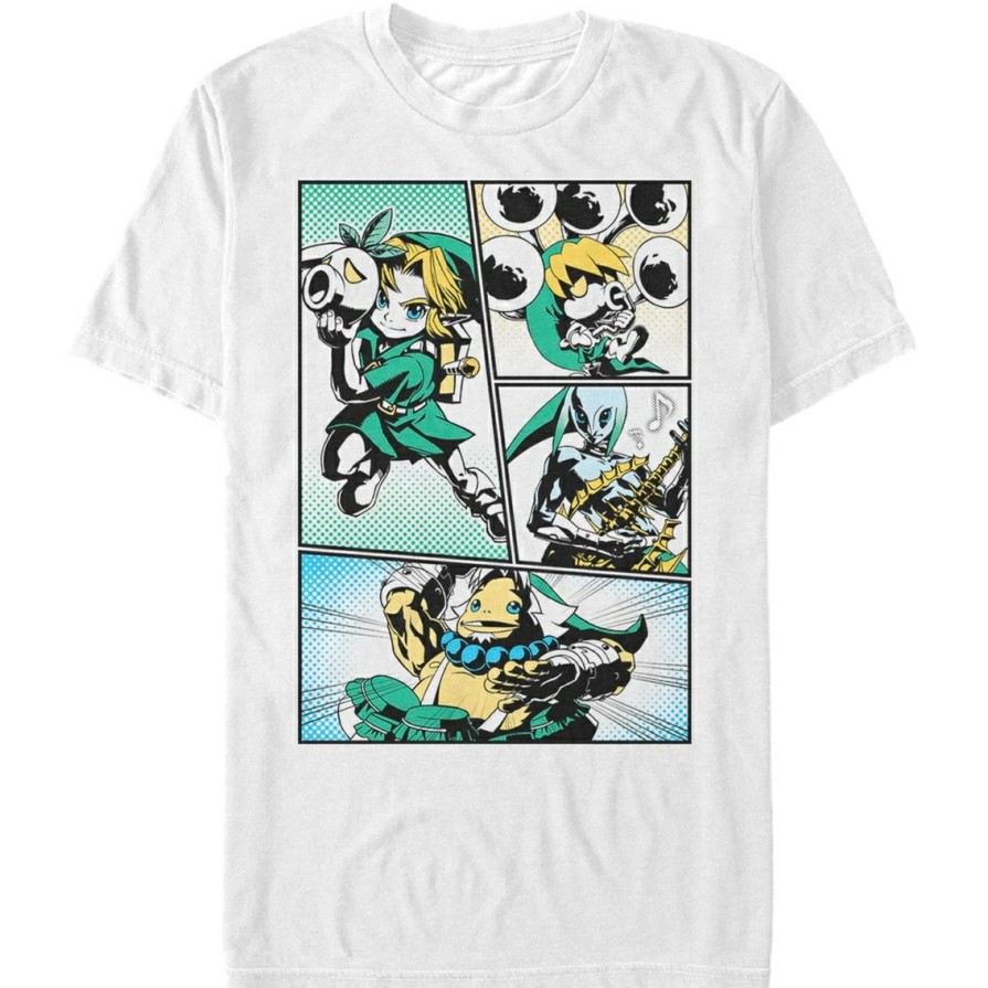 Men'S Clothing * | Deals Mad Engine Mens Nintendo Zelda Manga T-Shirt White